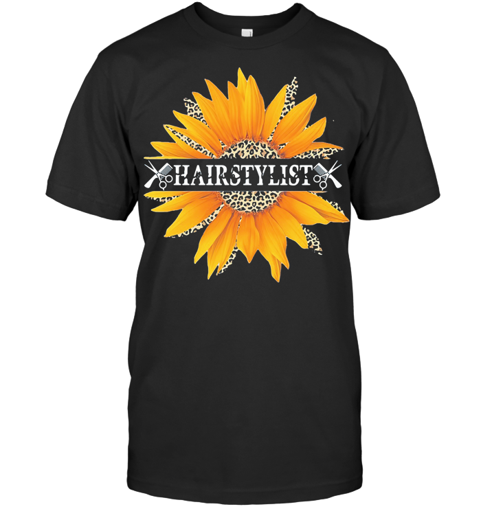 Hairstylist Love What You Do Sunflower Leopard T Shirt - from wiki-store.info 1