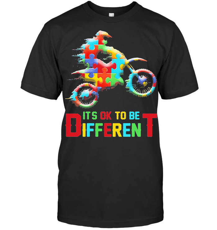 Motocross It's Ok To Be Different Autism Awareness T Shirt