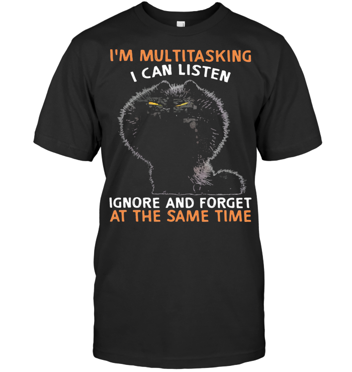 Hot Cat i'm multitasking i can listen Multiple Sclerosis Awareness shirt