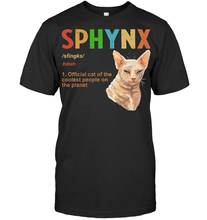 Vintage Sphynx Cat Noun Official Cat Of The Coolest People On The Planet T Shirt From AllezyGo - from saraboutique.tumblr.com 1