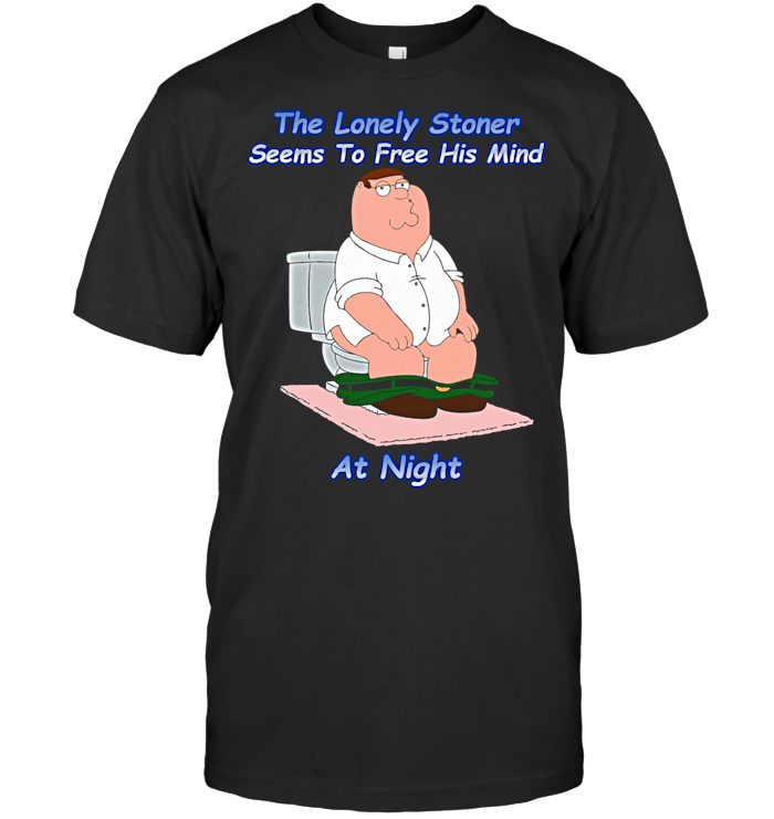The Lonely Stoner Seems To Free His Mind At Night T Shirt From AllezyGo - from periwinkles-shop.tumblr.com 1