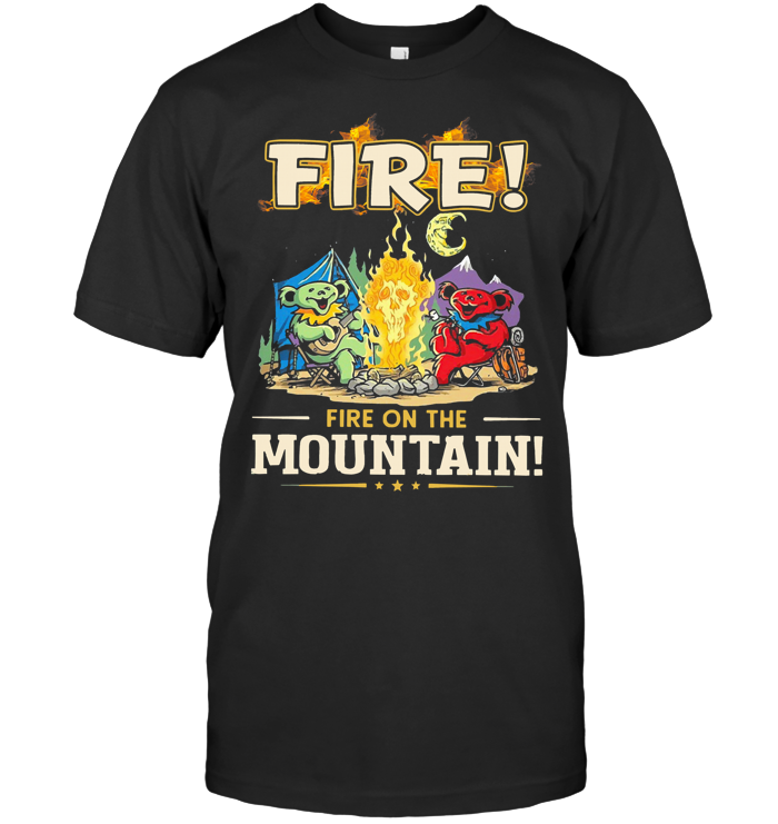 Camping Bear Fire On The Mountain T Shirt - from btsshirts.info 1
