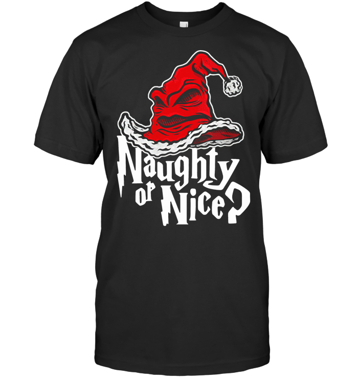 Naughty Or Nice Sorted Christmas Hat T Shirt
