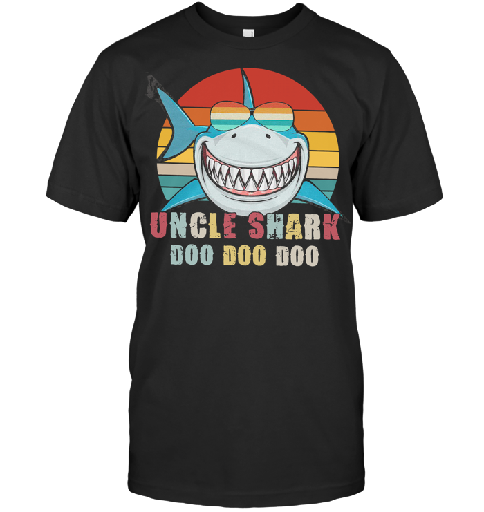 Uncle Shark Doo Doo Doo Doo Vintage Retro T Shirt
