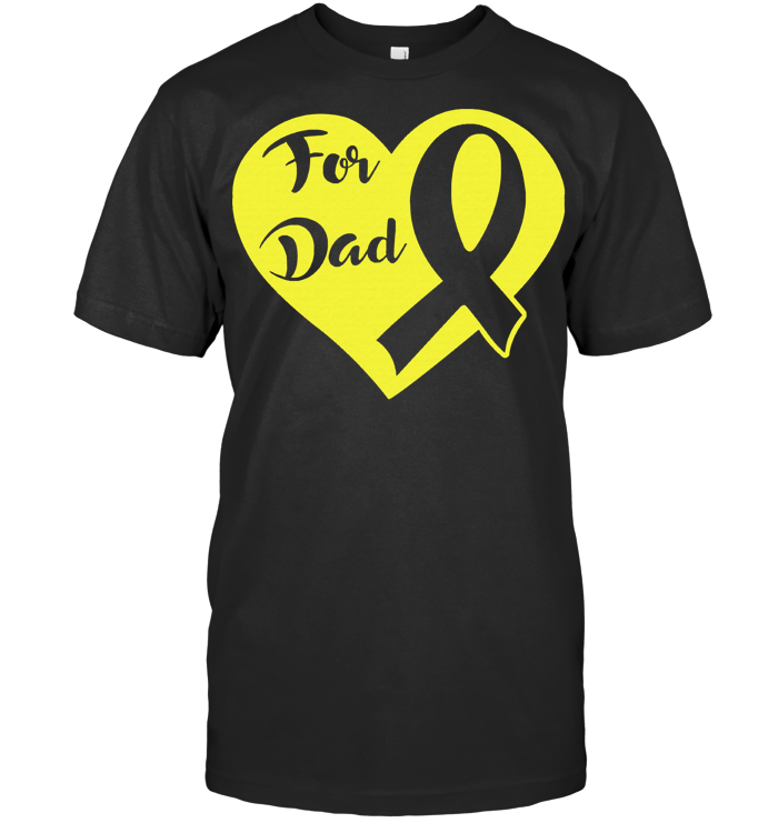 Heart Love For Dad Hydrocephalus Awareness Peach Ribbon Warrior T Shirt