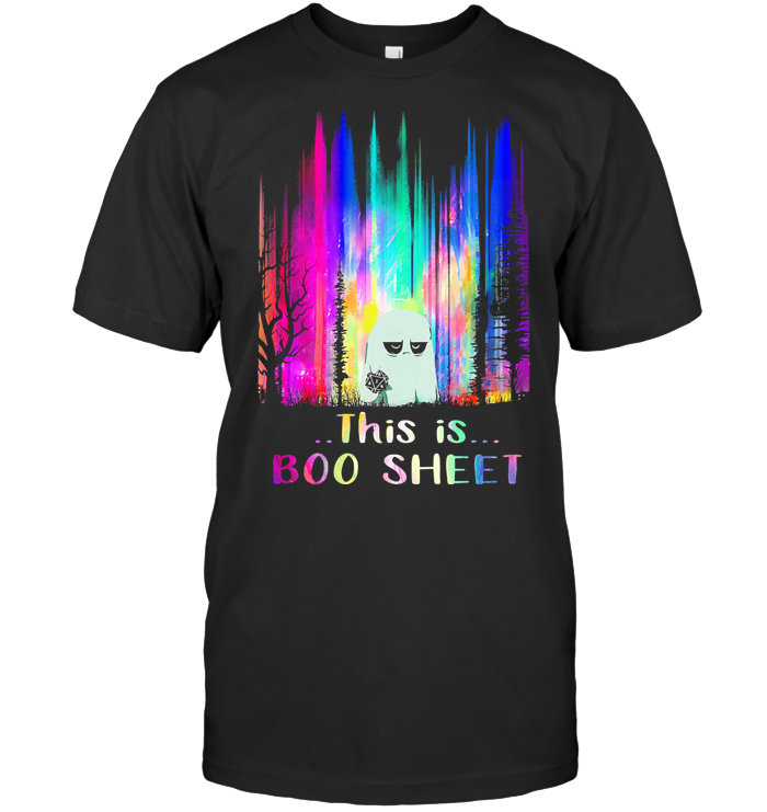 This Is Boo Sheet Rainbow Halloween T Shirt