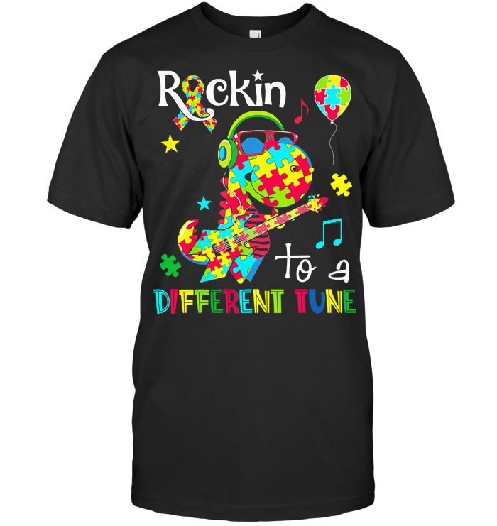 Rockin To A Different Tune Autism T Shirt