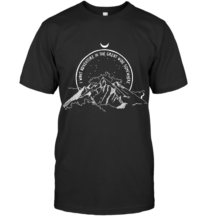 Compass Mountain I Want Adventure T Shirt