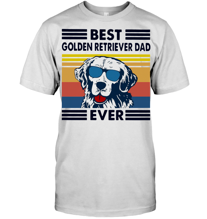 Classic Best Golden Retriever Dad Ever Vintage T Shirt