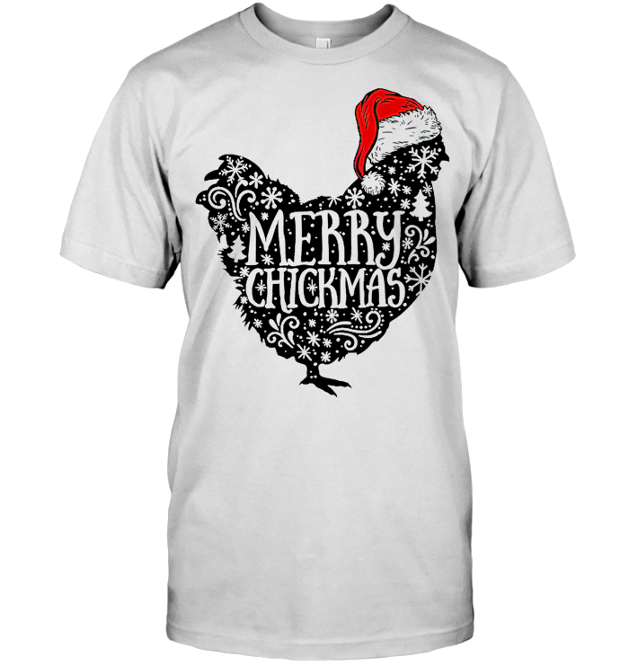 Merry Chickmas Christmas Pattern Silhouette T Shirt From AllezyGo