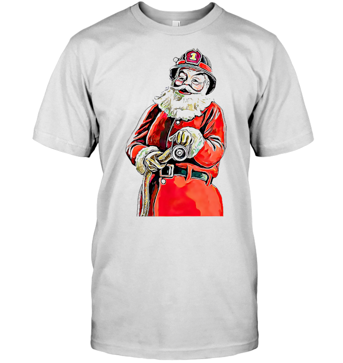 Santa Firefighter T Shirt From AllezyGo