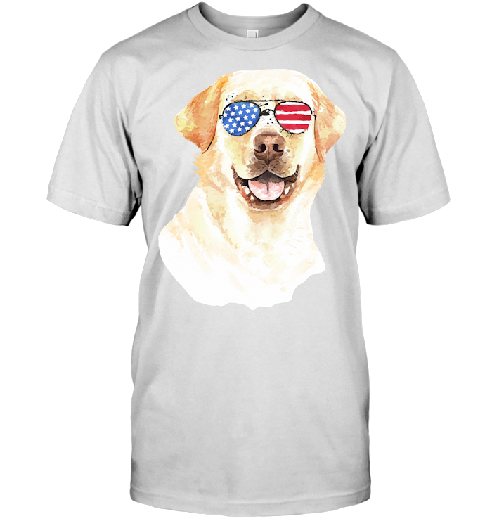 Patriotic Labrador Retriever Lovers American Flag T Shirt - from wordwidewishes.com 1