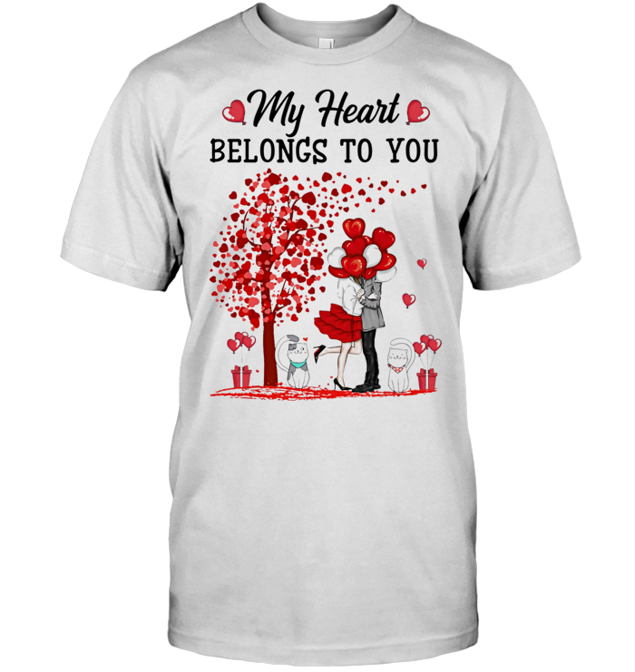 Cats Owner My Heart Belongs To You Valentine'S Day T Shirt - from teechip.info 1