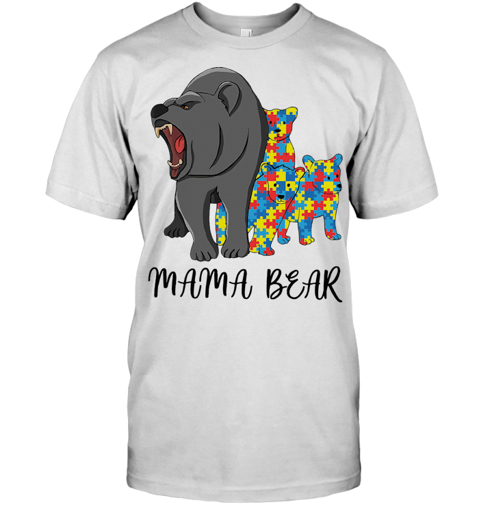 Mama Bear Of Autism Kids T Shirt