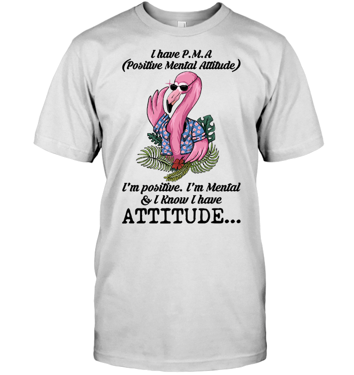 I Have Positive Mental Attitude Flamingo T Shirt